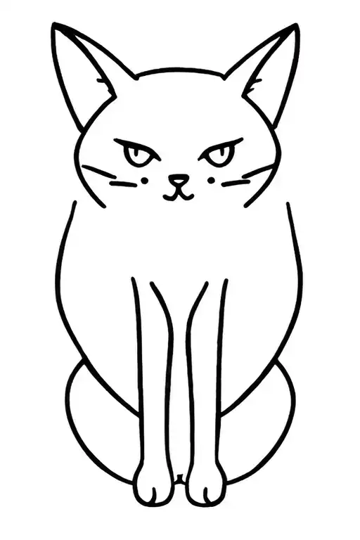 cat outline tattoo tattoo design idea