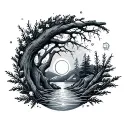 Winter Solstice tattoo design idea