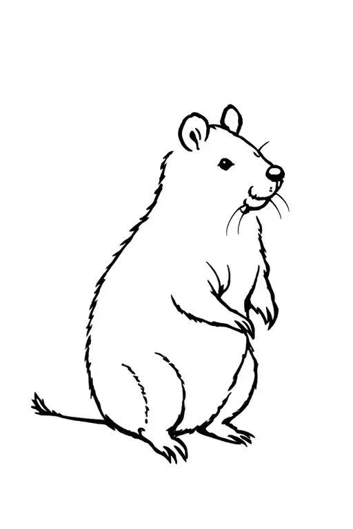 wombat tattoo design idea