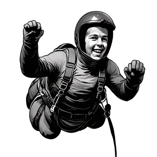 SkyDiver in the event of free tattoo design idea