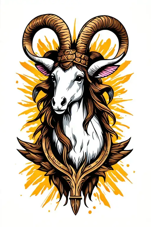 Sagittarius and aries sign tattoo design idea