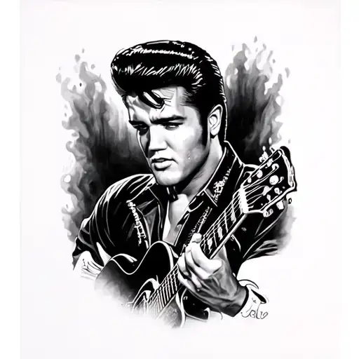 Elvis Presley tattoo design idea