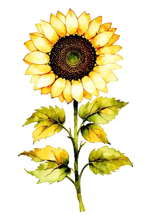 sunflower with mehndi patterns tattoo design idea