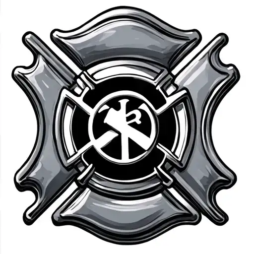 A firefighter's Maltese cross tattoo design idea