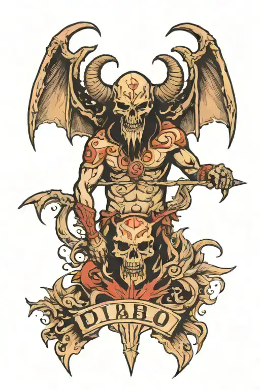 diablo video game tattoo design idea