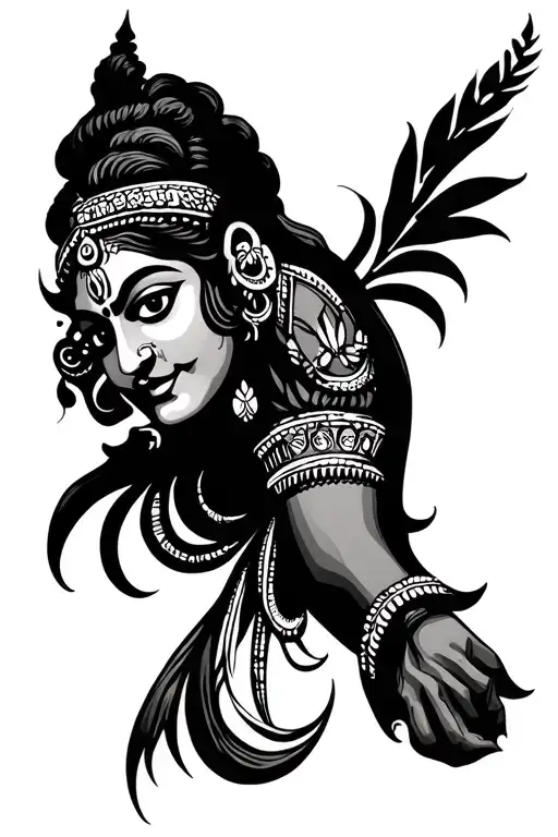 Angery Killikavu Bagavathi Amman Forearm Tattoo tattoo design idea