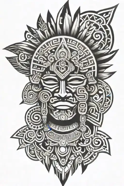 Aztec tribal tattoo tattoo design idea