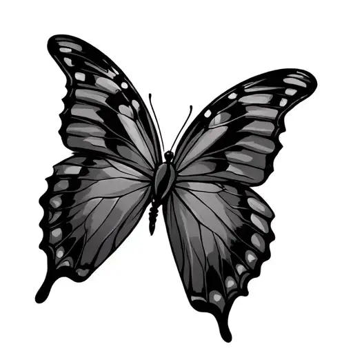 Mens Butterfly tattoo design idea