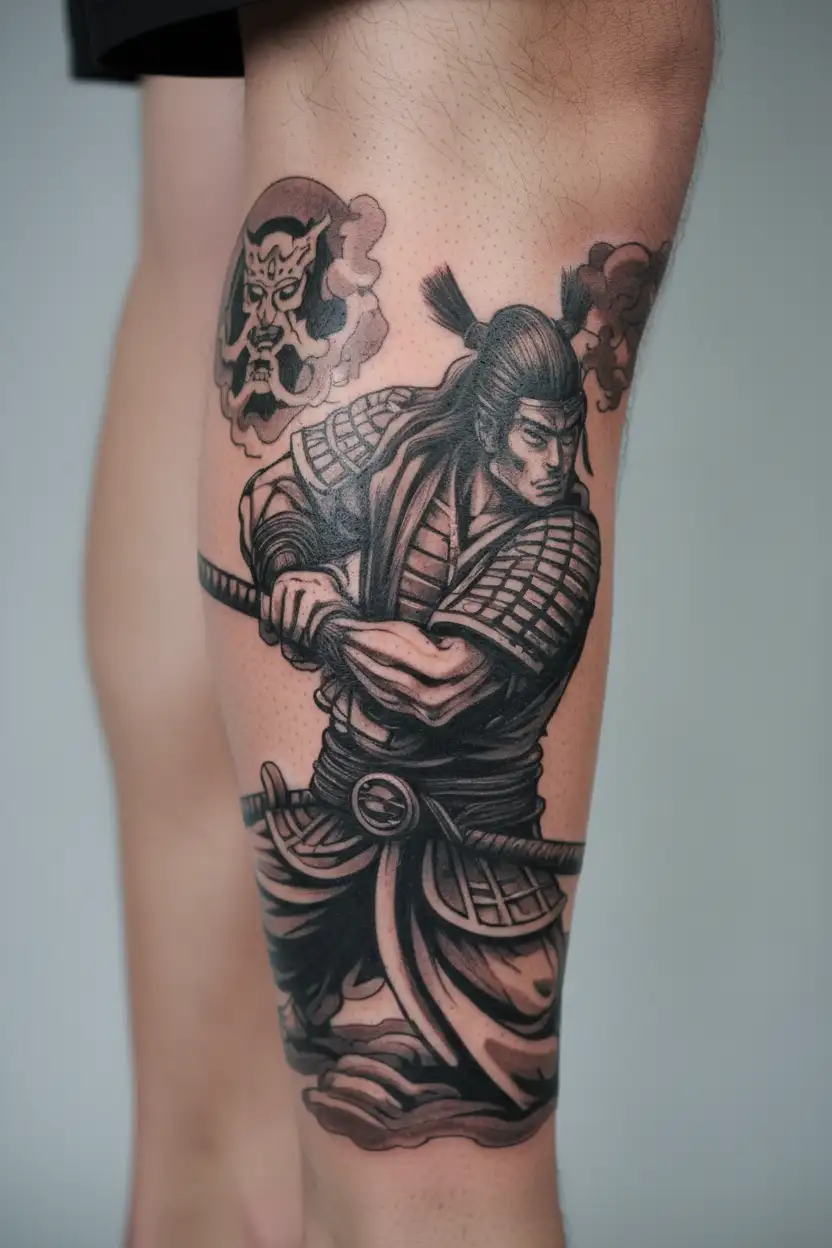 ronin samurai sword tattoo design idea