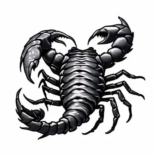 Scorpio and Aquarius combined together tattoo design idea