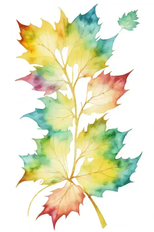 Hip Maple leaf tattoo design idea