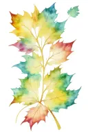 Hip Maple leaf tattoo design idea