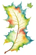 Hip Maple leaf tattoo design idea