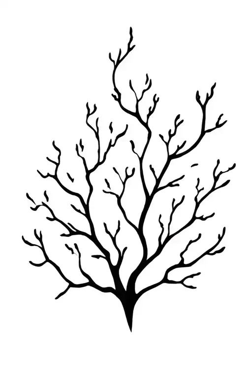 burning bush tattoo design idea