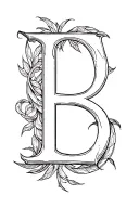initials L T B letters tattoo design idea