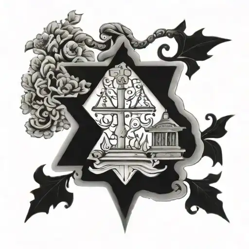 Family loyalty balance past present tattoo design idea