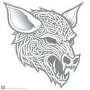 celtic boar skull angry tattoo design idea
