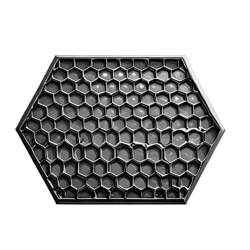 3d hexagonal honeycomb cells tattoo design idea