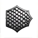 3d hexagonal honeycomb cells tattoo design idea