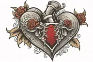heart nurse tattoo for men tattoo design idea