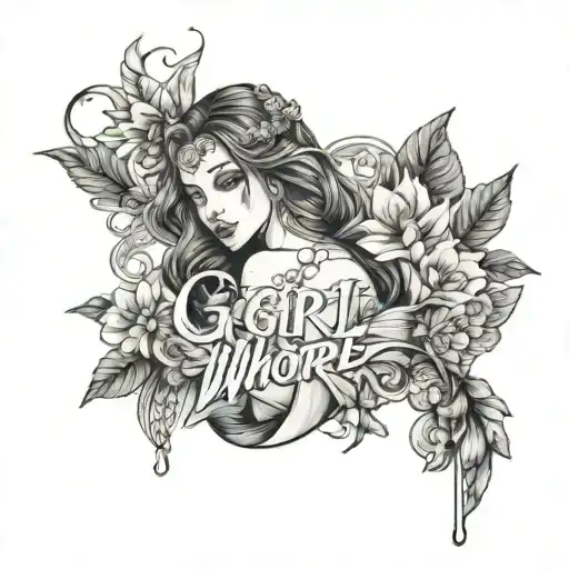a girl who whore saari 🥻 and MERA DILAWARA write on it tattoo design idea