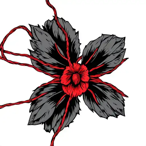 red string of fate tattoo design idea