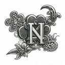 IRISH NOTRE DAME MASCOT WITH NUMBER 13, CLOVER, DICE WITH NUMBERS 5 AND 2, HORSESHOE, NUMBER 13 tattoo design idea