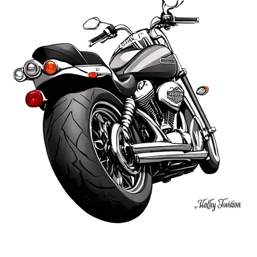 i want a tattoo with a FXRT fairing from the harley davidson motorcyle tattoo design idea
