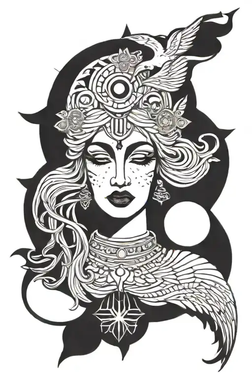 Isis Goddess tattoo design idea
