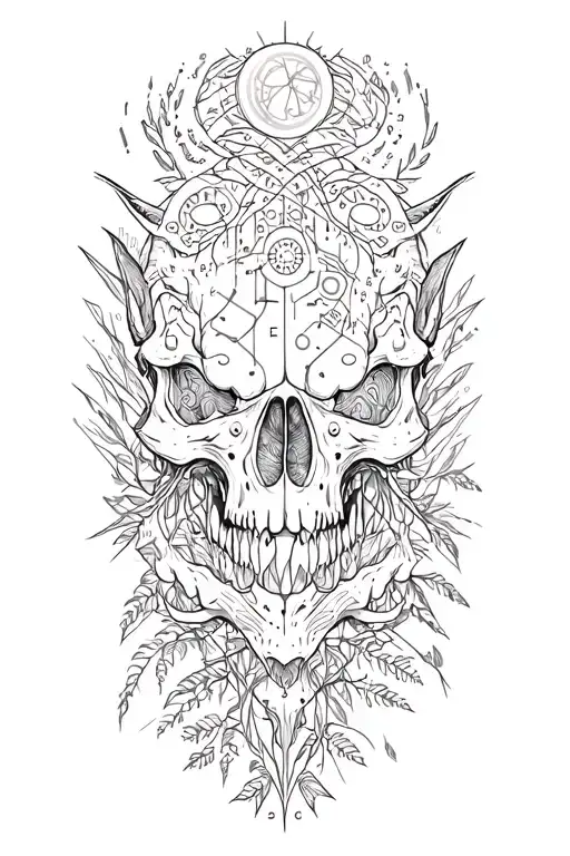 A tattoo design incorporating elements of programming code and ecological symbols to represent the client's occupation and passion for nature conservation tattoo design idea