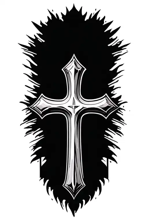 Armor Of God christian cross tattoo design idea