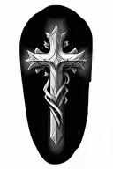 Armor Of God christian cross tattoo design idea
