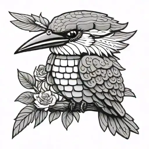 Lego kingfisher tattoo design idea