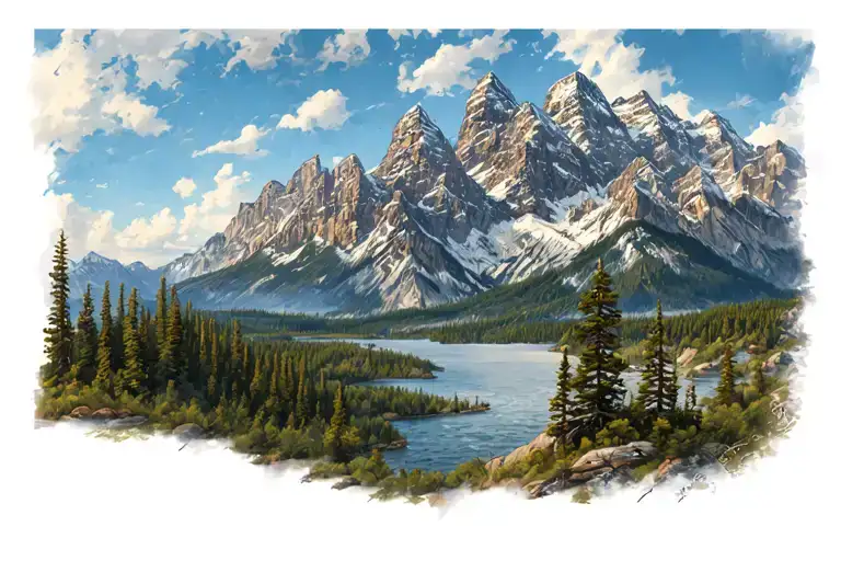 Grand Tetons tattoo design idea