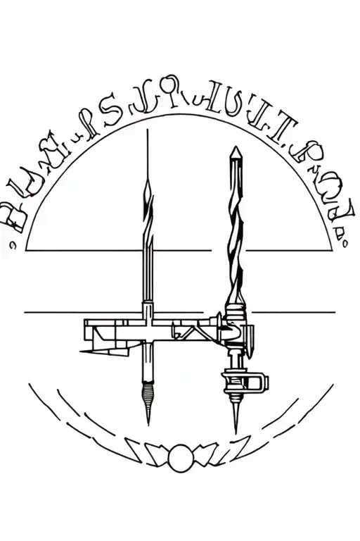 oilfield drill bit tattoo design idea