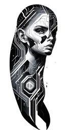 matrix code tattoo design idea