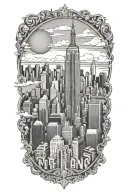 nyc skyline tattoo tattoo design idea