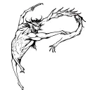 Fighting Inner demon tattoo design idea