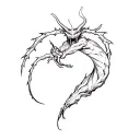 Fighting Inner demon tattoo design idea