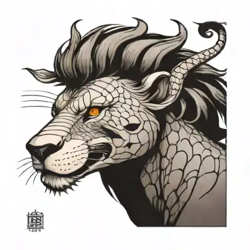 lion and crocodile tattoo including tattoo design idea