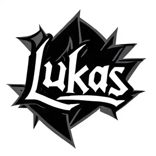 Lukas name written tattoo design idea