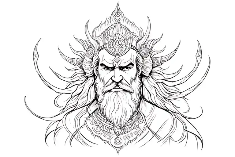 Ravana tattoo design idea