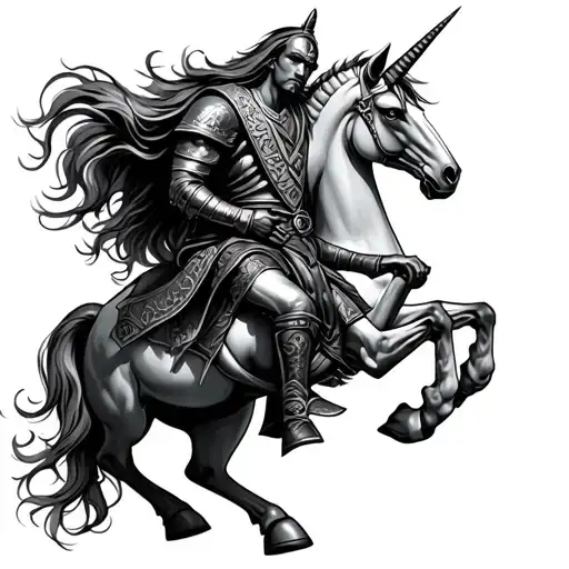 lord farquaad on a unicorn with a joint tattoo design tattoo design idea