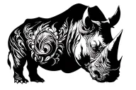 Rhino tattoo design idea