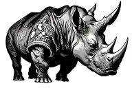 Rhino tattoo design idea
