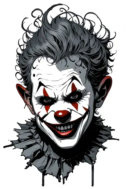 dorohedoro anime clown tattoo design idea