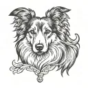 Sheltie tattoo design idea