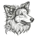 Sheltie tattoo design idea