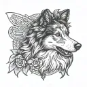 Sheltie tattoo design idea