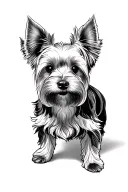 Yorkshire Terrier standing tattoo design idea